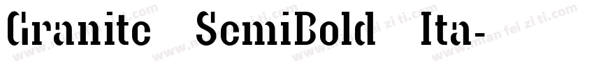 Granite SemiBold Ita字体转换